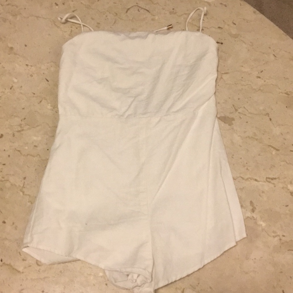 White Linen Romper